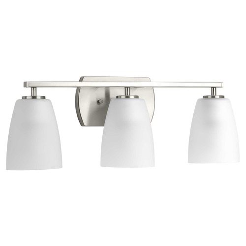 Progress Lighting Leap Brushed Nickel 3-Light Bathroom Light by Progress Lighting P300133-009