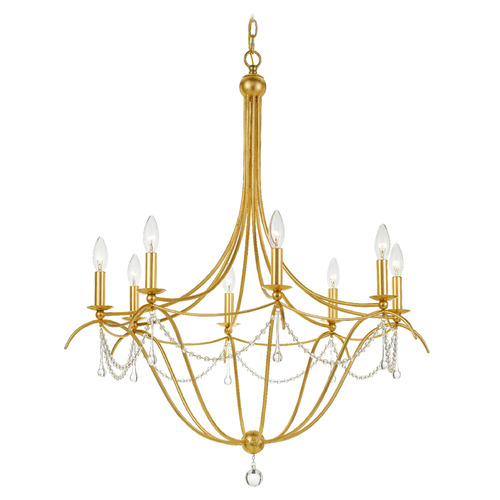 Crystorama Lighting Crystorama Lighting Metro Antique Gold Chandelier 428-GA