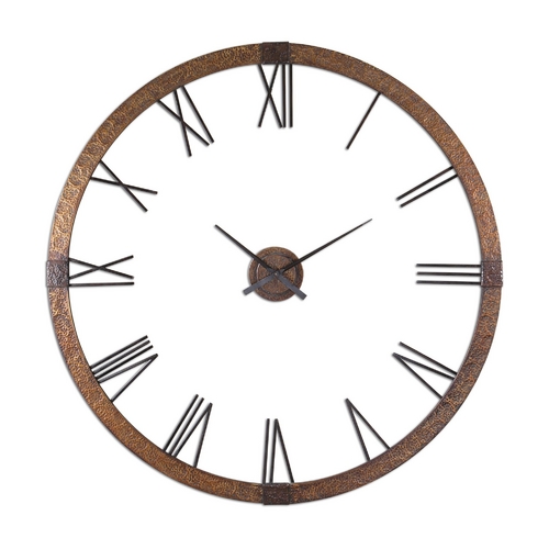 Uttermost Lighting Clock in Hammered Copper by Uttermost Lighting 6655