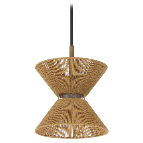 Craftmade Lighting Craftmade Lighting Serena Flat Black & Walnut Pendant Light with Conical Shade 58591-FBWAL