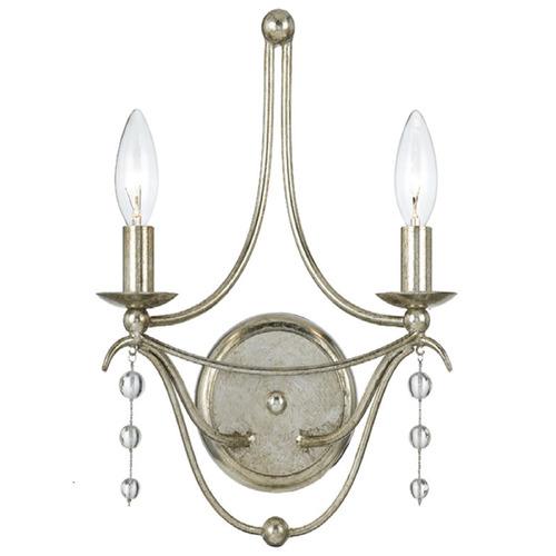 Crystorama Lighting Crystorama Lighting Metro Antique Silver Sconce 432-SA