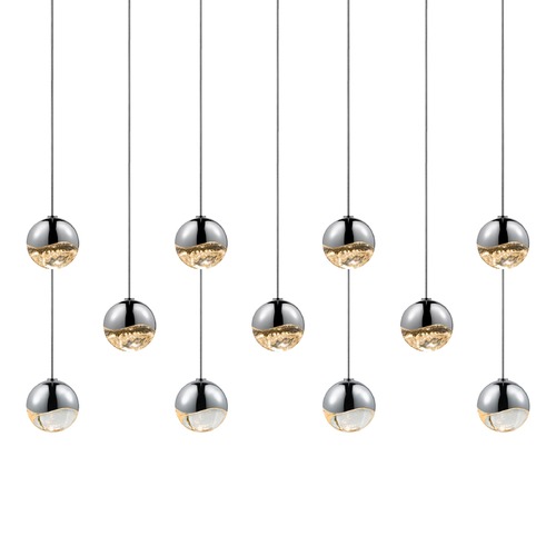 Sonneman Lighting Grapes Polished Chrome LED Multi-Light Pendant by Sonneman Lighting 2922.01-SML