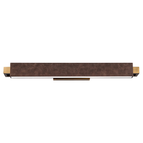 Modern Forms by WAC Lighting Kinsman Warm Brown & Aged Brass LED Vertical Bathroom Light by Modern Forms WS-28129-BW/AB