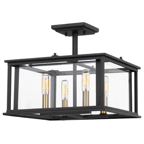 Quoizel Lighting Citadel Earth Black Semi-Flush by Quoizel Lighting CDL1714EK