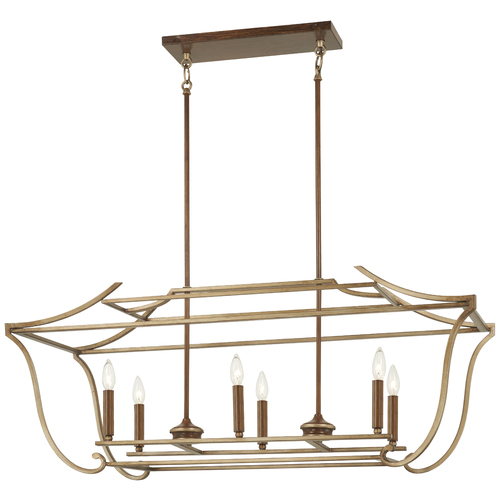 Metropolitan Lighting Magnolia Manor 6-Light Linear Light in Gold & Bronze by Metropolitan N6556-690