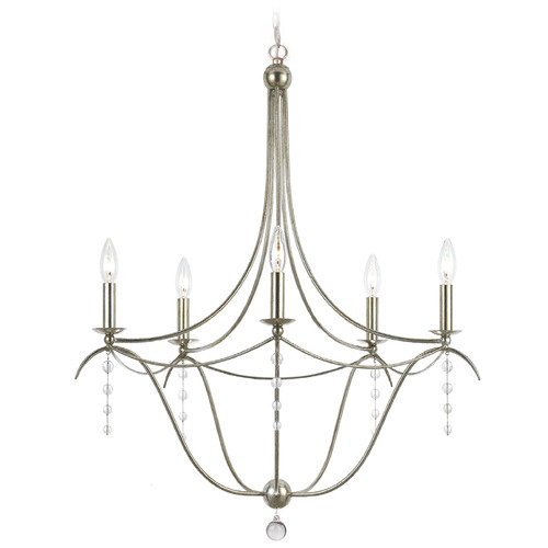 Crystorama Lighting Crystorama Lighting Metro Antique Silver Chandelier 435-SA