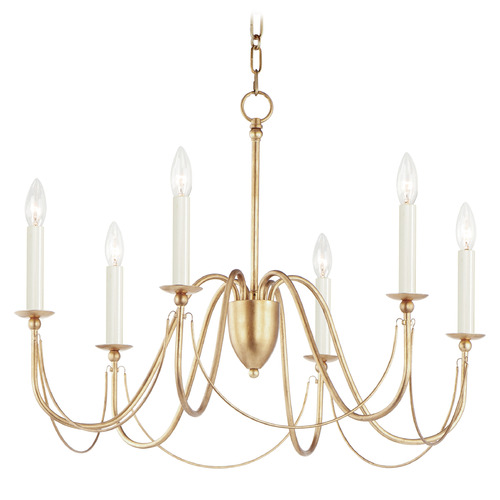 Maxim Lighting Maxim Lighting Plumette Gold Leaf Chandelier 12166GL