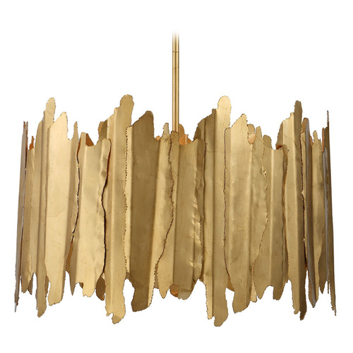 Uttermost Lighting Golden Gate Gold Leaf Pendant Light by Uttermost Lighting 21579