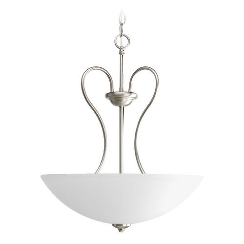 Progress Lighting Heart Pendant in Brushed Nickel by Progress Lighting P3955-09