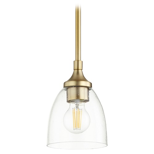 Quorum Lighting Enclave Aged Brass Mini Pendant by Quorum Lighting 3059-280