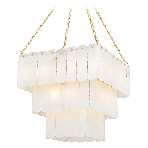 Hudson Valley Lighting Hudson Valley Lighting Moissanite Aged Brass LED Chandelier 7433-AGB