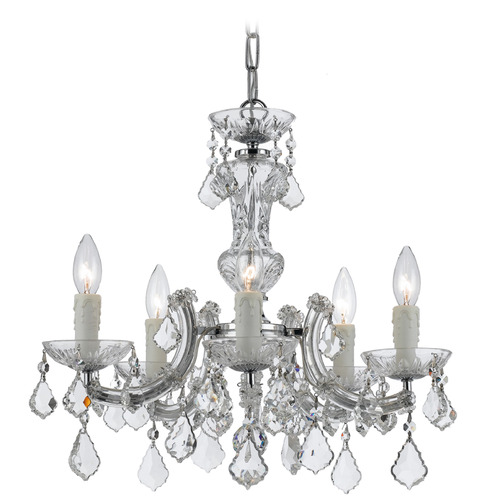 Crystorama Lighting Crystorama Lighting Maria Theresa Polished Chrome Crystal Chandelier 4376-CH-CL-SAQ