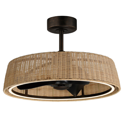 Maxim Lighting Maxim Lighting Tulum Dark Bronze LED Ceiling Fan with Light 61012NADBZ