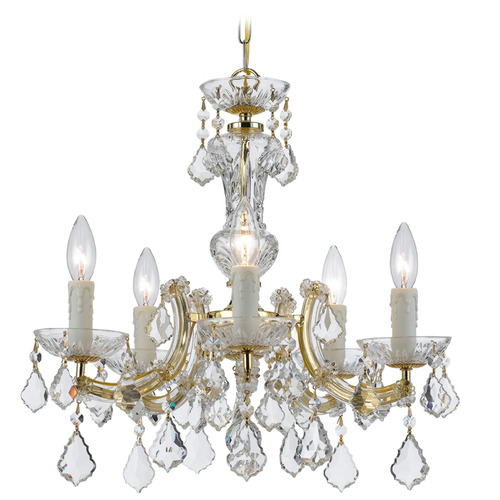 Crystorama Lighting Crystorama Lighting Maria Theresa Gold Crystal Chandelier 4376-GD-CL-MWP