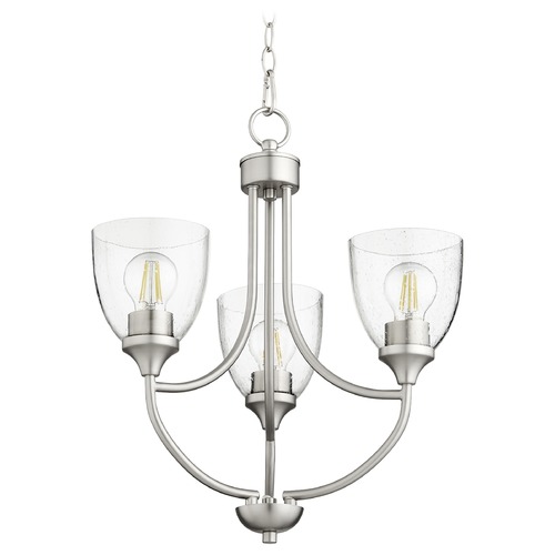 Quorum Lighting Enclave Satin Nickel Chandelier by Quorum Lighting 6059-3-265