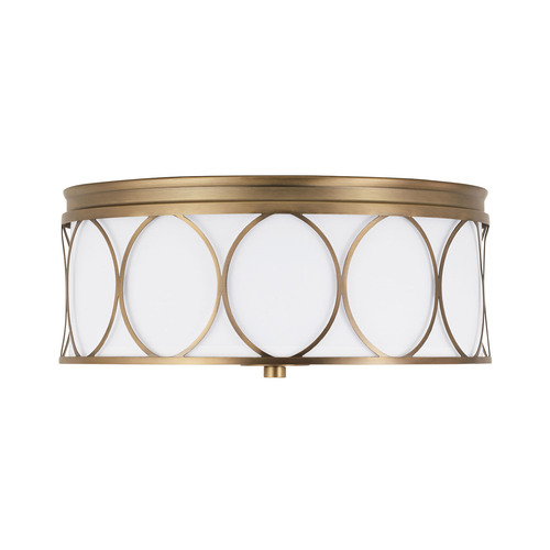 Capital Lighting Rylann 15-Inch Flush Mount in Aged Brass by Capital Lighting 225131AD-683