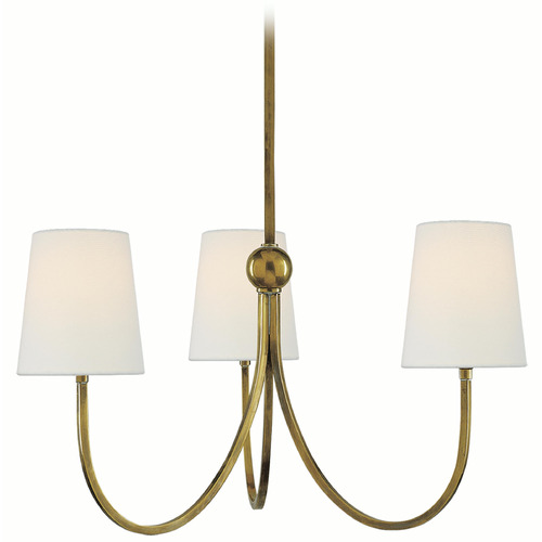 Visual Comfort Signature Collection Visual Comfort Signature Collection Thomas O'brien Reed Hand-Rubbed Antique Brass Chandelier TOB5009HAB-L