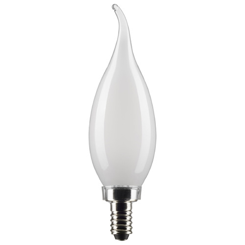 Satco Lighting 5.5W CA10 E12 Base Frosted LED Light Bulb in 4000K by Satco Lighting S21309