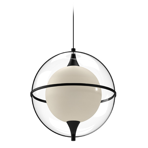 Kuzco Lighting Kuzco Lighting Aries Black LED Pendant Light with Globe Shade PD76712-BK-UNV