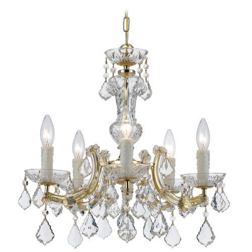 Crystorama Lighting Crystorama Lighting Maria Theresa Gold Crystal Chandelier 4376-GD-CL-S