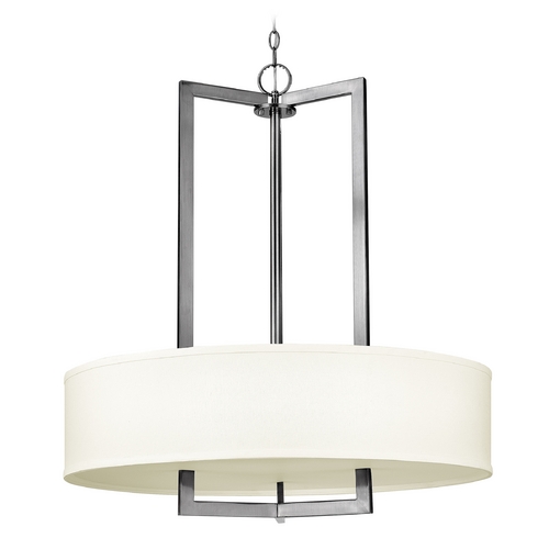 Hinkley Modern Drum Pendant Light in Antique Nickel by Hinkley Lighting 3206AN