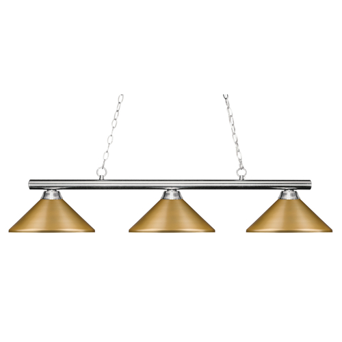 Z-Lite Sharp Shooter Chrome Billiard Light by Z-Lite 155-3CH-MSG