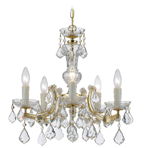 Crystorama Lighting Crystorama Lighting Maria Theresa Gold Crystal Chandelier 4376-GD-CL-SAQ