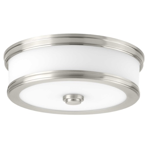 Progress Lighting Bezel LED Brushed Nickel LED Flush Mount 3000K 659LM by Progress Lighting P350085-009-30