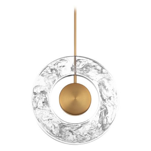 Modern Forms by WAC Lighting Cymbal Aged Brass LED Pendant by Modern Forms PD-62114-AB