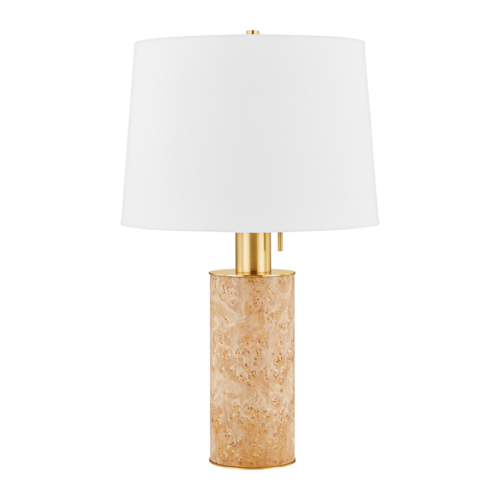 Mitzi by Hudson Valley Clarissa 27.25-Inch Table Lamp in Aged Brass by Mitzi by Hudson Valley HL853201-AGB