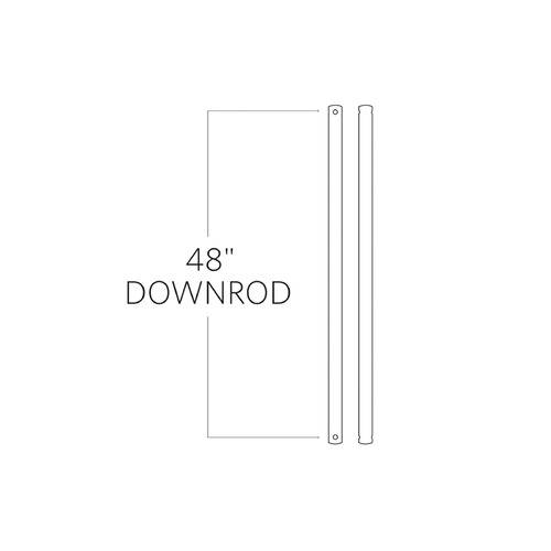 Generation Lighting Fan Collection Visual Comfort Fan Collection Universal Downrod Koa Fan Downrod DR48KOA