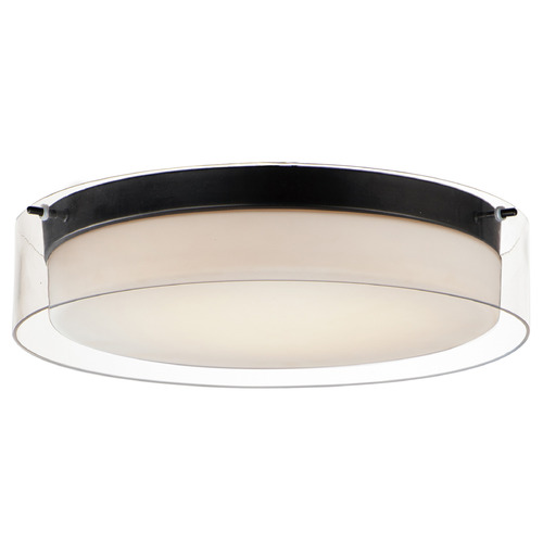 Maxim Lighting Maxim Lighting Duo Black LED Flushmount Light 12284CLSWBK