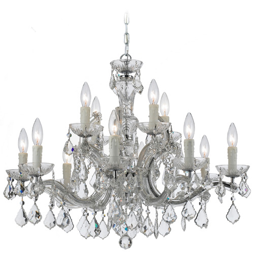 Crystorama Lighting Crystorama Lighting Maria Theresa Polished Chrome Crystal Chandelier 4379-CH-CL-SAQ