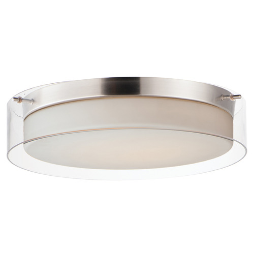 Maxim Lighting Maxim Lighting Duo Satin Nickel LED Flushmount Light 12284CLSWSN
