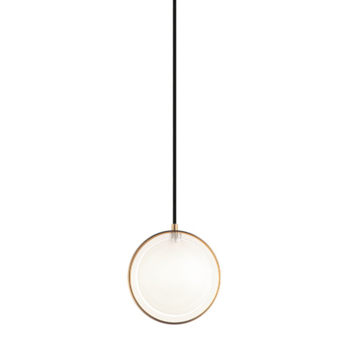 Matteo Lighting Chatoyant Mini Pendant in Aged Gold Brass by Matteo Lighting C71501AG
