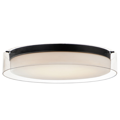 Maxim Lighting Maxim Lighting Duo Black LED Flushmount Light 12286CLSWBK