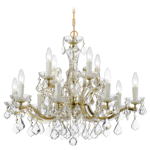 Crystorama Lighting Crystorama Lighting Maria Theresa Gold Crystal Chandelier 4379-GD-CL-SAQ