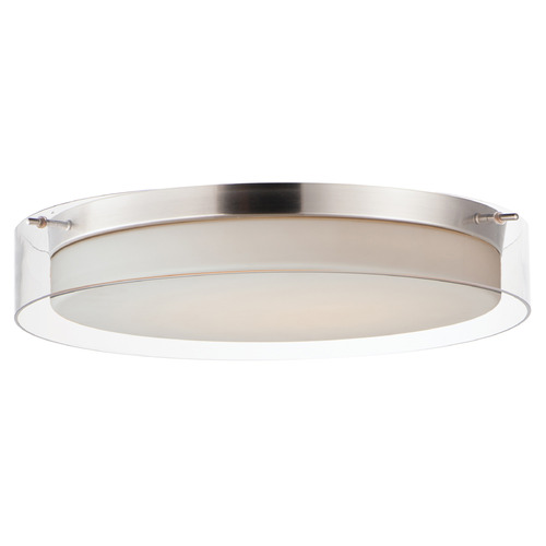 Maxim Lighting Maxim Lighting Duo Satin Nickel LED Flushmount Light 12286CLSWSN
