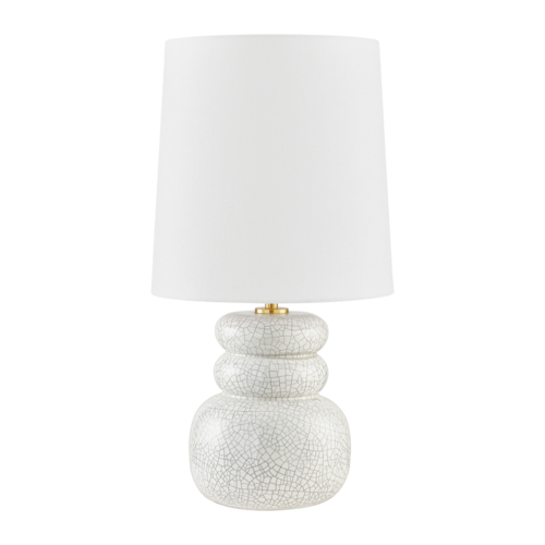 Mitzi by Hudson Valley Corinne Table Lamp in Brass & Peignoir by Mitzi by Hudson Valley HL889201-AGB/CPC