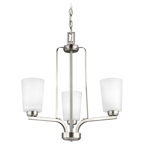 Generation Lighting Franport Brushed Nickel Chandelier by Generation Lighting 3128903-962
