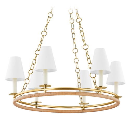 Hudson Valley Lighting Hudson Valley Lighting Swanton Aged Brass LED Chandelier 4406-AGB