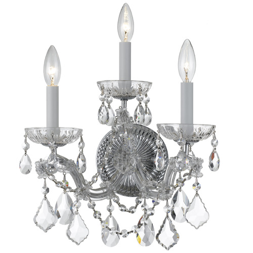 Crystorama Lighting Crystorama Lighting Maria Theresa Polished Chrome Sconce 4403-CH-CL-S