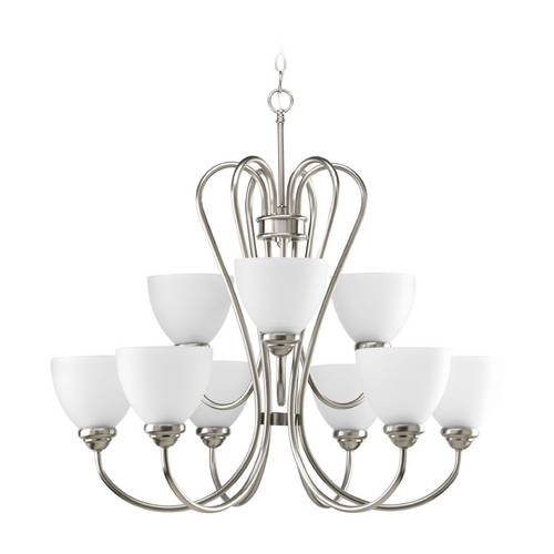 Progress Lighting Heart 29.81-Inch Chandelier in Brushed Nickel by Progress Lighting P4668-09