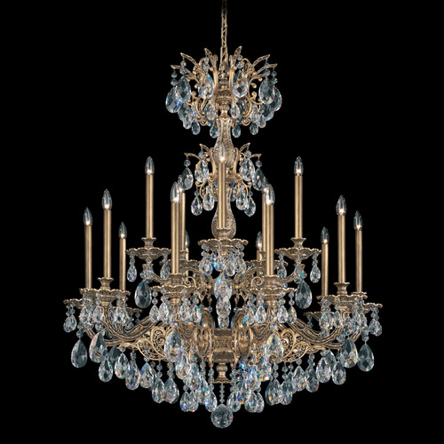 Schonbek Lighting Schonbek Worldwide Lighting Milano Florentine Bronze Crystal Chandelier 5686-83R
