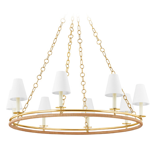 Hudson Valley Lighting Hudson Valley Lighting Swanton Aged Brass LED Chandelier 4408-AGB