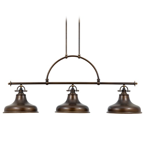 Quoizel Lighting Quoizel Lighting Emery Palladian Bronze Island Light with Bowl / Dome Shade ER353PN