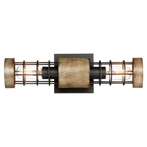 Maxim Lighting Maxim Lighting Homestead Driftwood & Black Sconce 12512DWBK