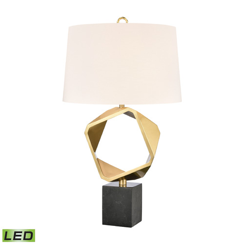 Elk Lighting Elk Lighting Optical Brass & Black LED Table Lamp with Empire Shade H0019-9595-LED