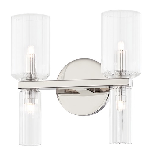 Mitzi by Hudson Valley Tabitha Polished Nickel Bathroom Light by Mitzi by Hudson Valley H384302-PN