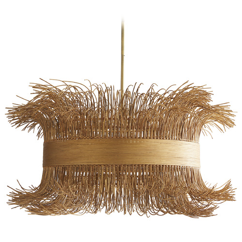 Arteriors Home Lighting Filamento Chandelier in Natural Rattan & Brass by Arteriors Home DK89925